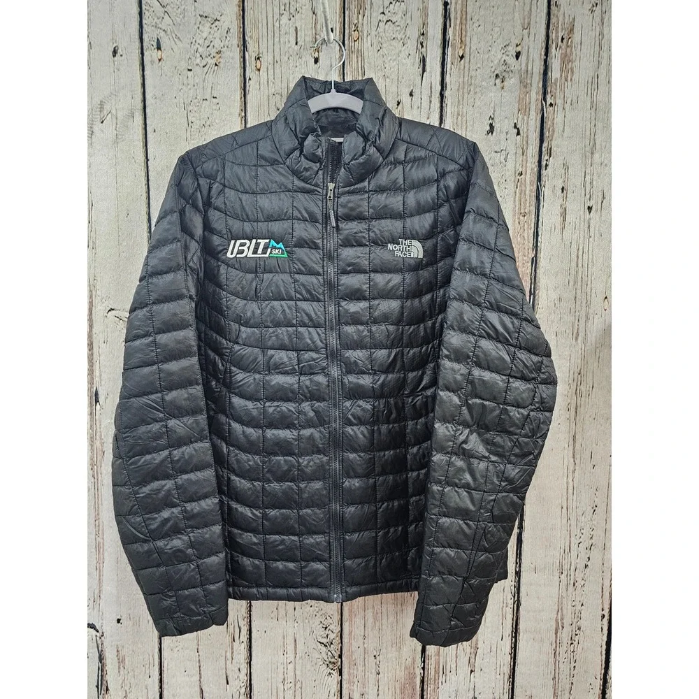 The North Face‎ Mens Thermoball Insulated Jacket Black UBLT Ski Logo Size M EUC